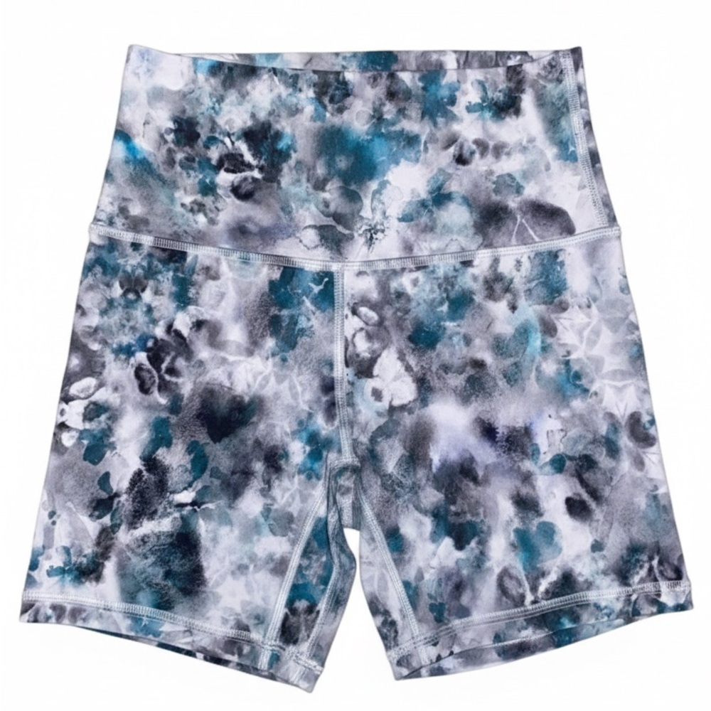 LULULEMON ALIGN HIGH RISE SHORTS 8” IN KALEIDOSCOPE MULTI PRINT bike shorts sz8